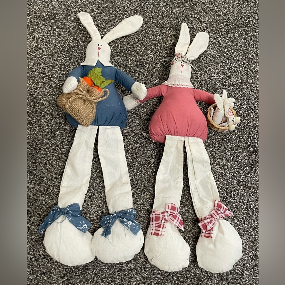 2 House of Lloyd Floppy and Hoppy Easter Bunny Rabbit Baby Bunnies and Dolls